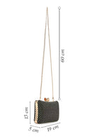 Women's Black Long Chain Strap Stone Handbag | Derimod