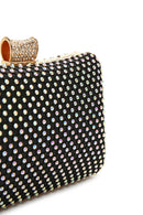 Women's Black Long Chain Strap Stone Handbag | Derimod