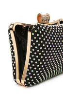 Women's Black Long Chain Strap Stone Handbag | Derimod