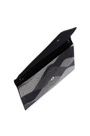 Women's Black Gray Long Chain Strap Stoned Clutch Bag | Derimod