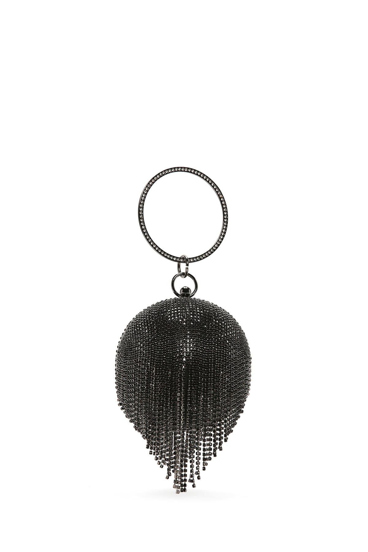 Women's Black Long Strap Chain Detailed Stone Handbag 23WBD2853TS | Derimod