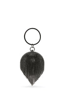 Women's Black Long Strap Chain Detailed Stone Handbag | Derimod