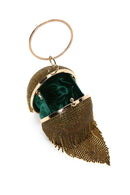 Women's Green Long Strap Chain Detailed Stone Handbag | Derimod