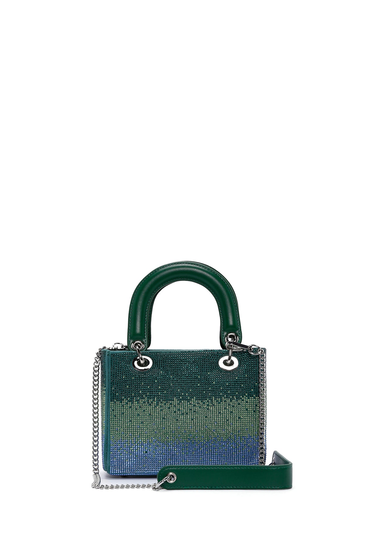 Women's Green Long Chain Strap Stone Handbag 23WBD2856TS | Derimod