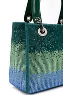 Women's Green Long Chain Strap Stone Handbag | Derimod