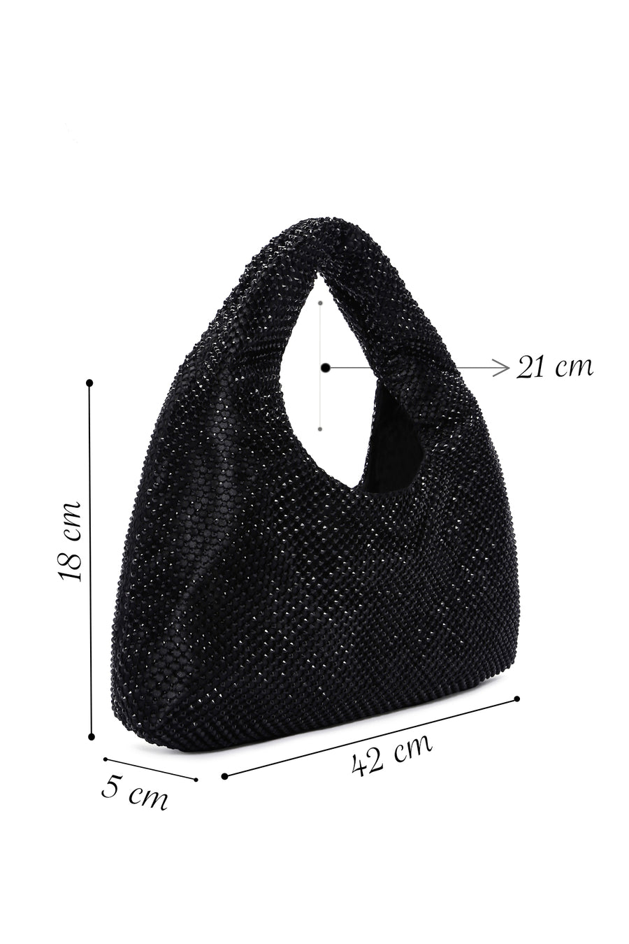 Women's Black Stone Handbag