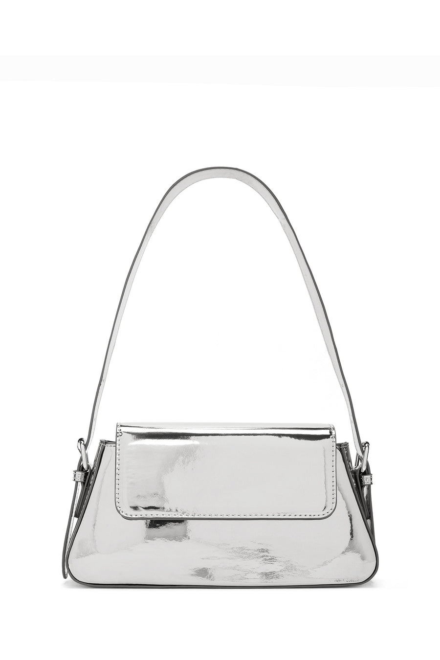 Women's Silver Metallic Shoulder Bag