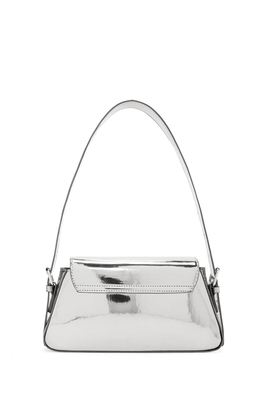 Women's Silver Metallic Shoulder Bag
