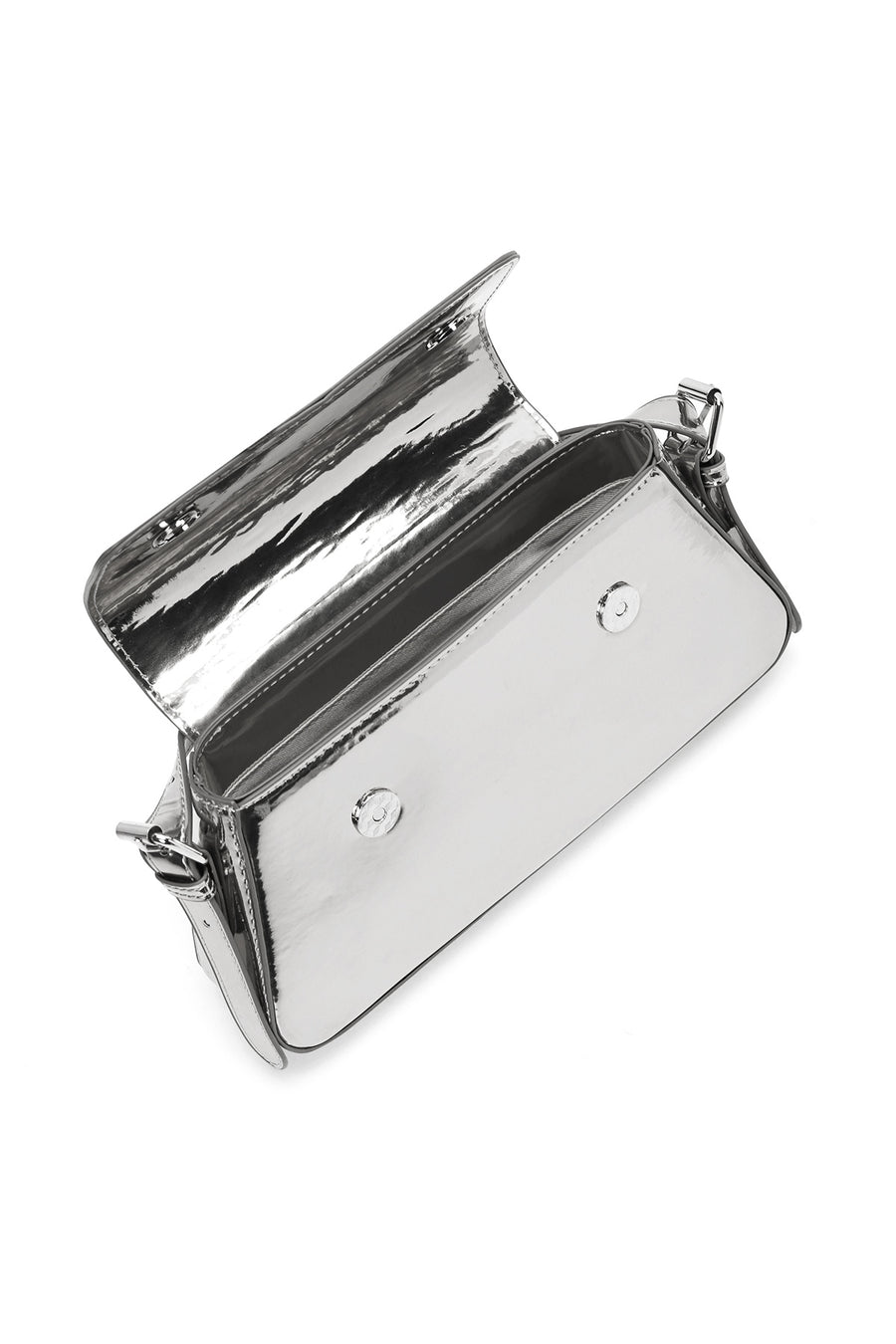 Women's Silver Metallic Shoulder Bag