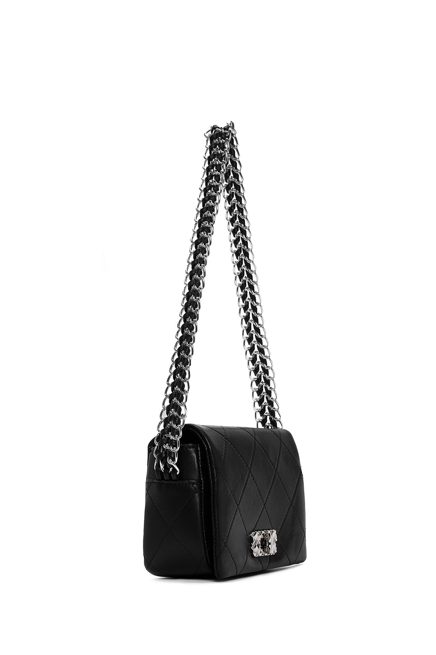 Women's Black Long Strap Handbag