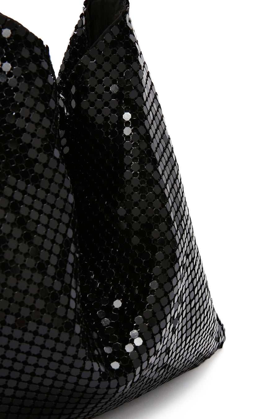 Women's Black Metal Patterned Shoulder Bag