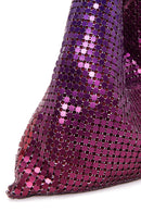 Kadın Mor Metal Desenli Kol Çantası | Derimod