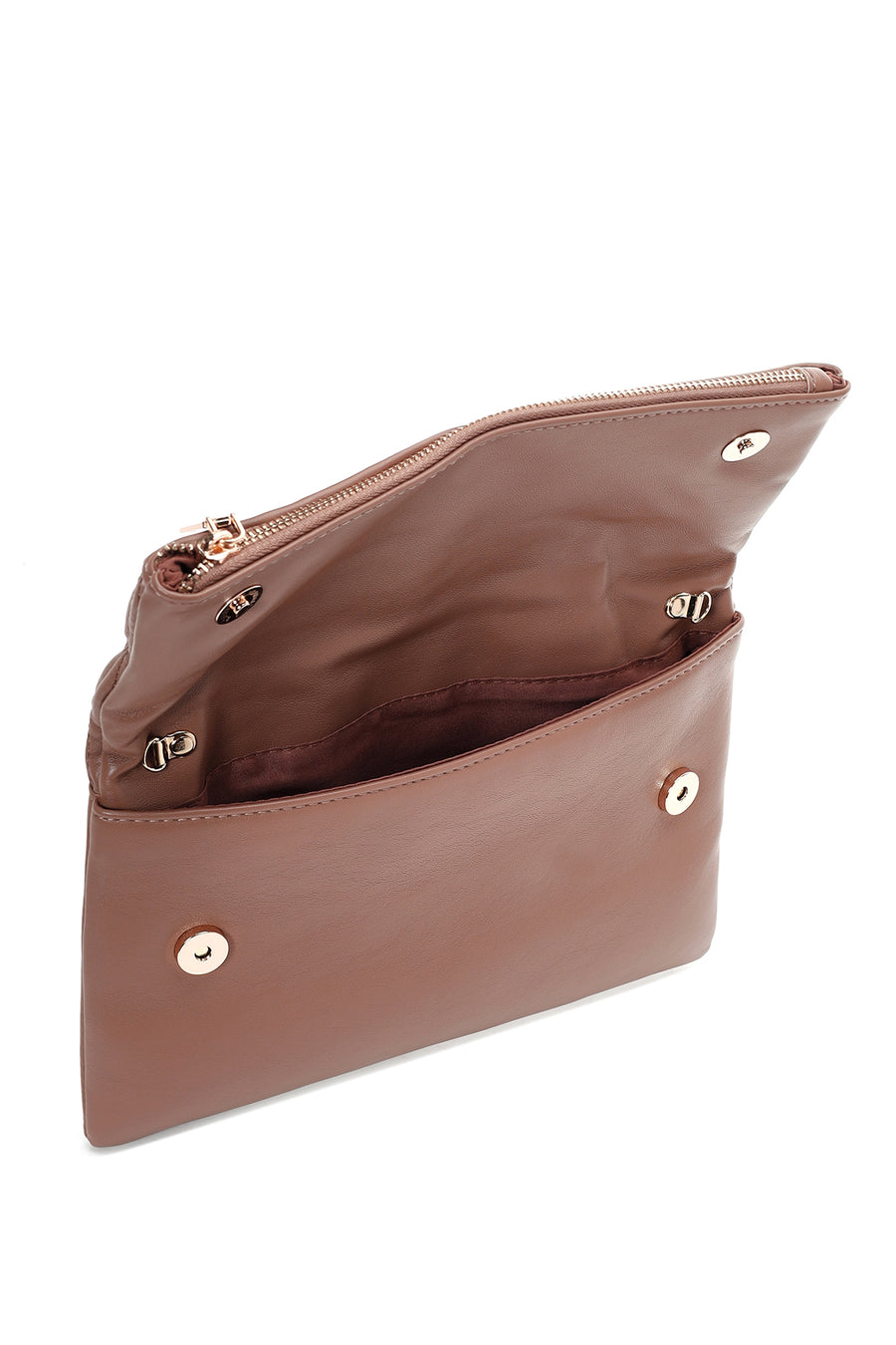 Women's Brown Long Chain Strap Crossbody Bag