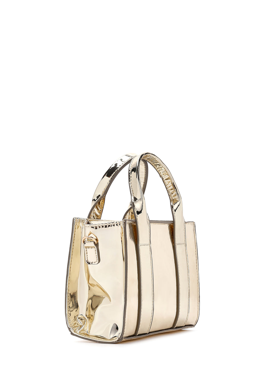Women's Gold Metallic Crossbody Bag