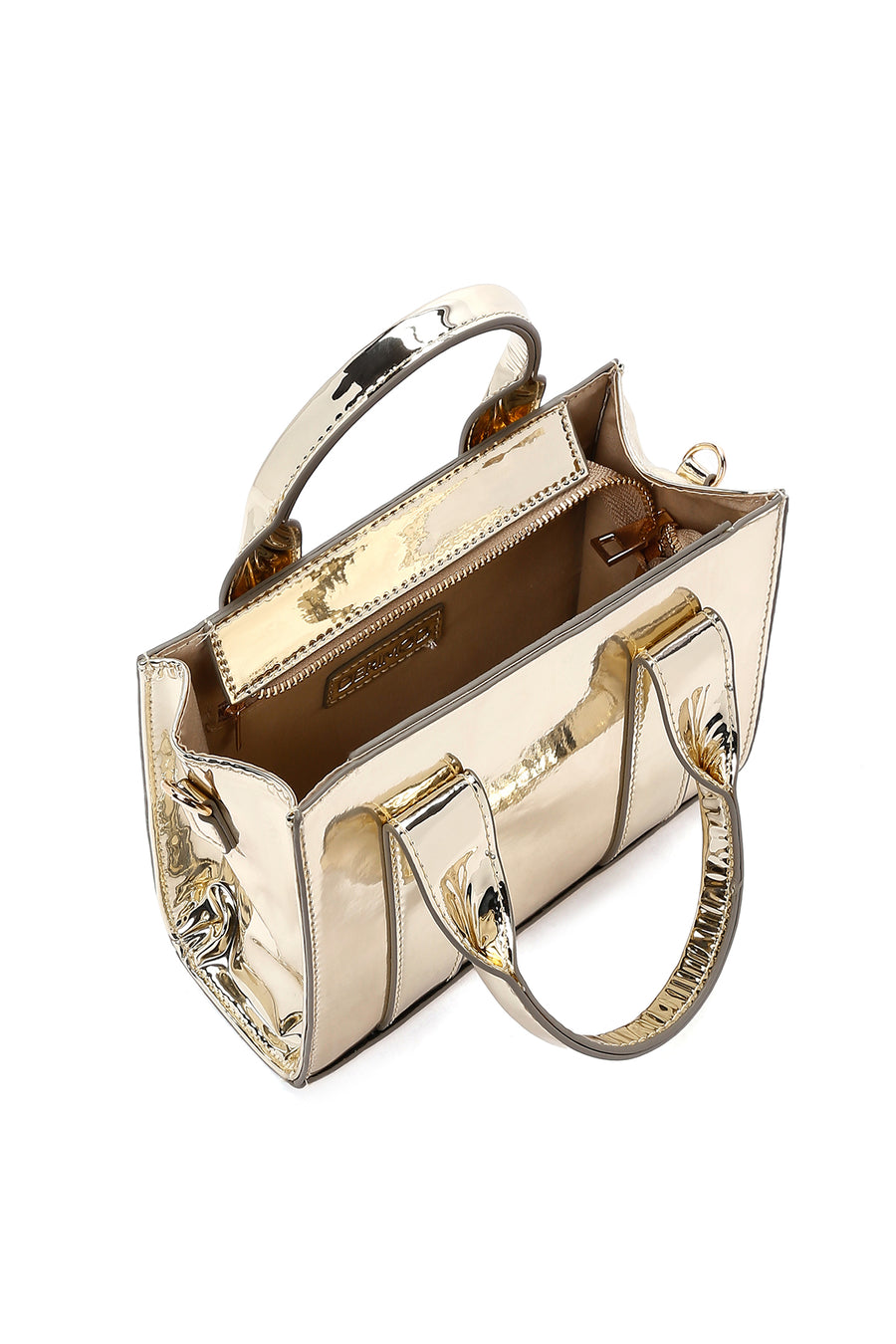 Women's Gold Metallic Crossbody Bag
