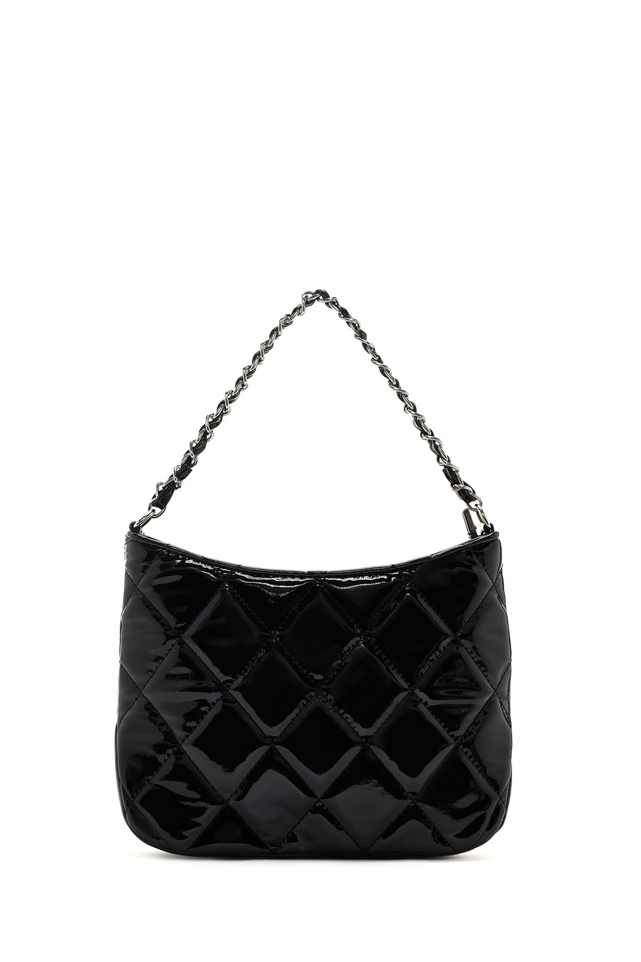 Women's Black Long Strap Quilted Handbag