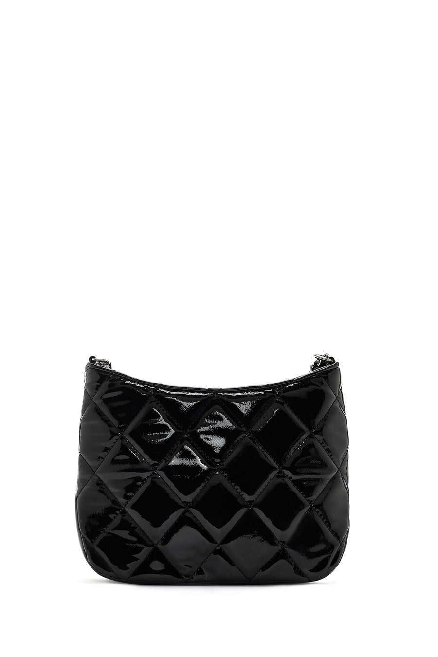 Women's Black Long Strap Quilted Handbag