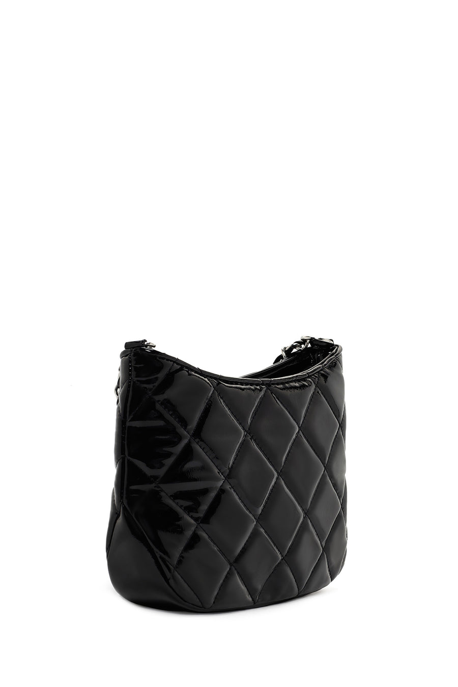 Women's Black Long Strap Quilted Handbag