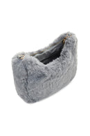 Women's Gray Long Chain Strap Plush Handbag | Derimod