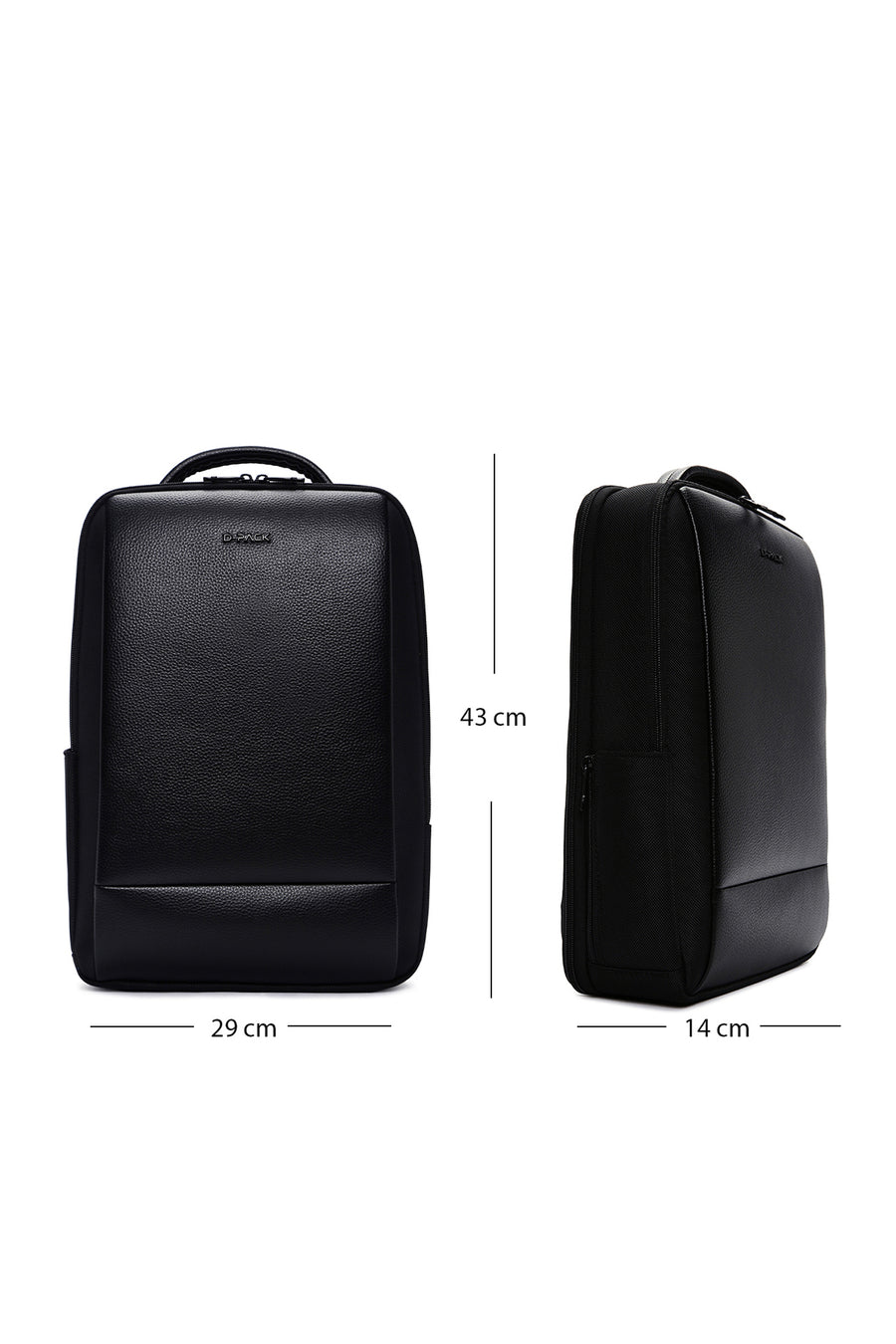 D-Pack Unisex Black Technological Backpack