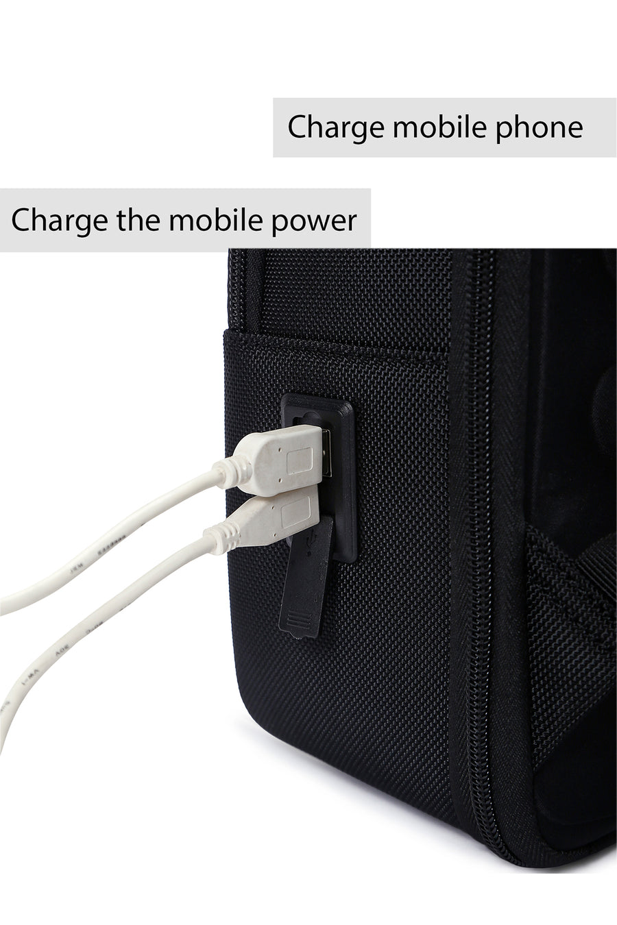 D-Pack Unisex Black Technological Backpack
