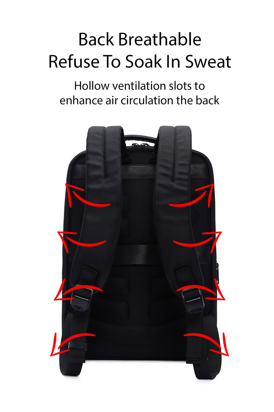 D-Pack Unisex Black Technological Backpack