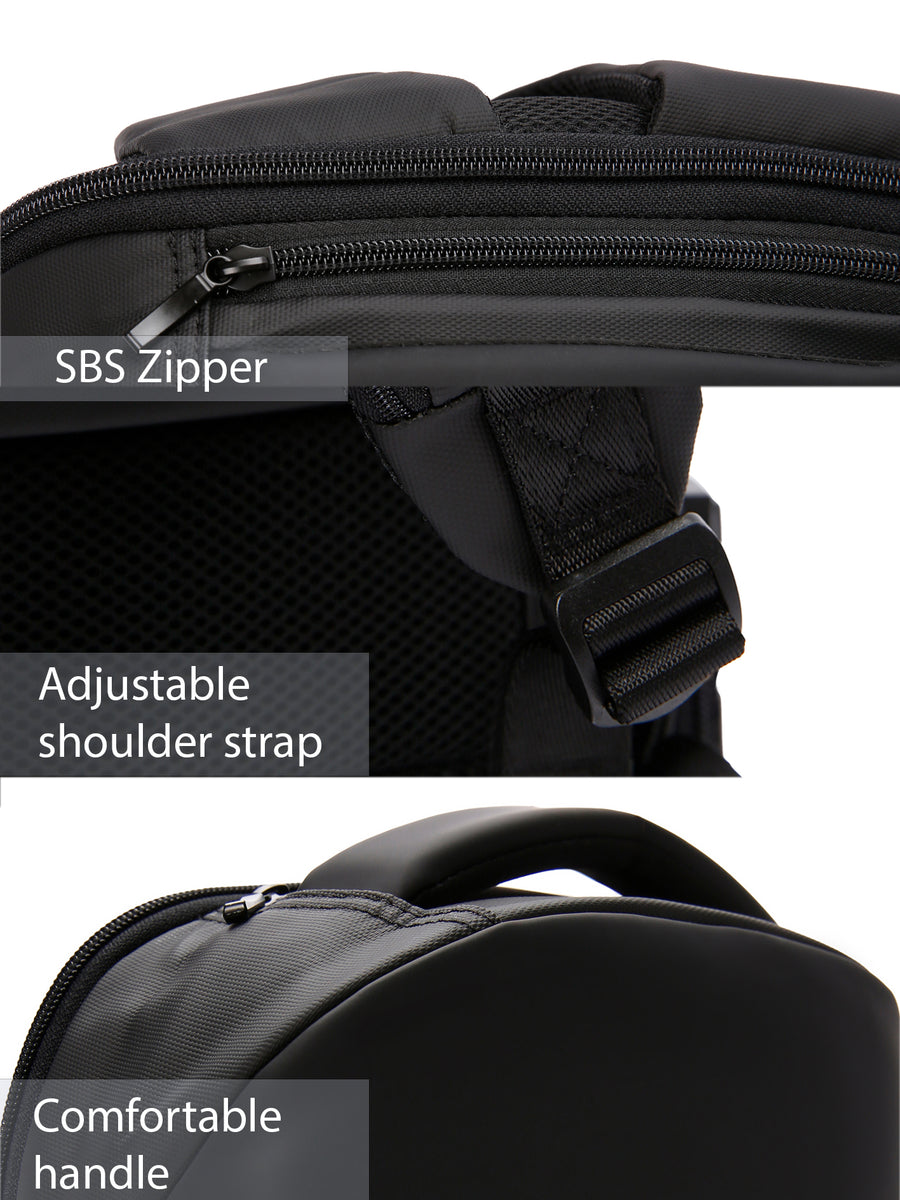 D-Pack Unisex Black Technological Backpack