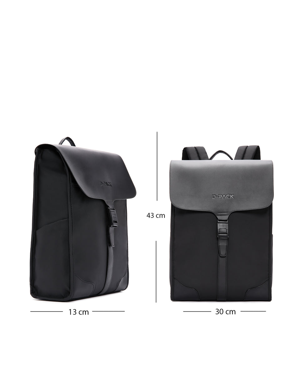 D-Pack Erkek Siyah Kumaş Sırt Çantası