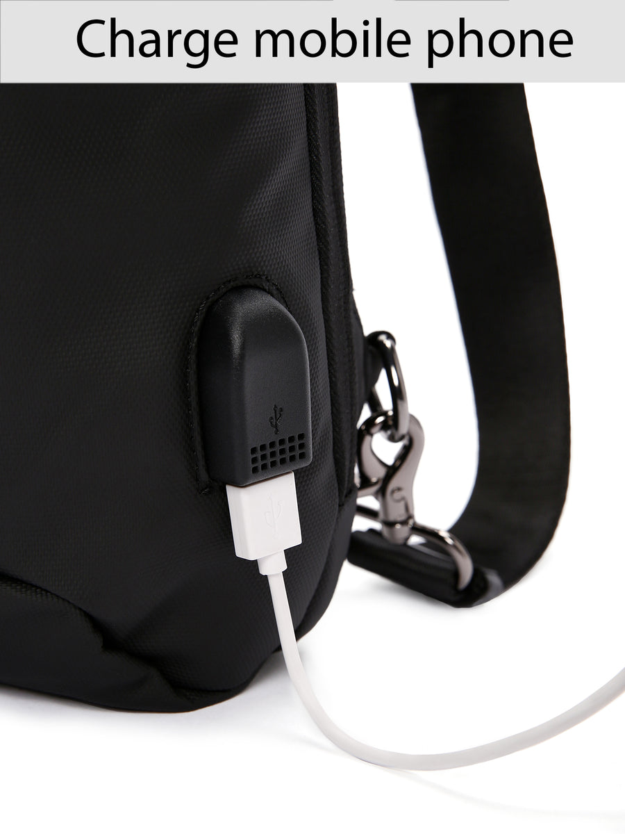D-Pack Erkek Siyah Teknolojik Çapraz Çanta