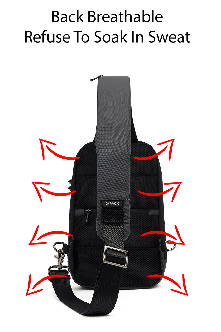 D-Pack Men's Grey Technological Crossbody Bag