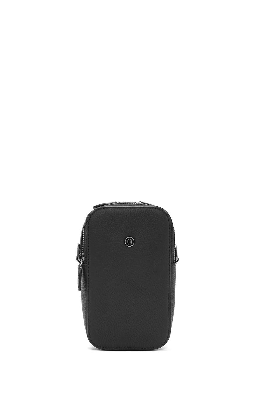 Men's Black Leather Crossbody Bag