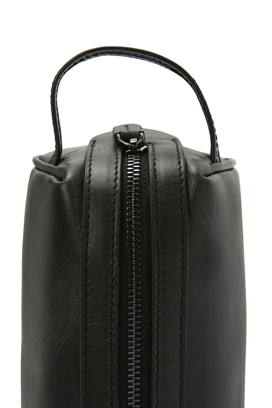 Men's Black Leather Handbag