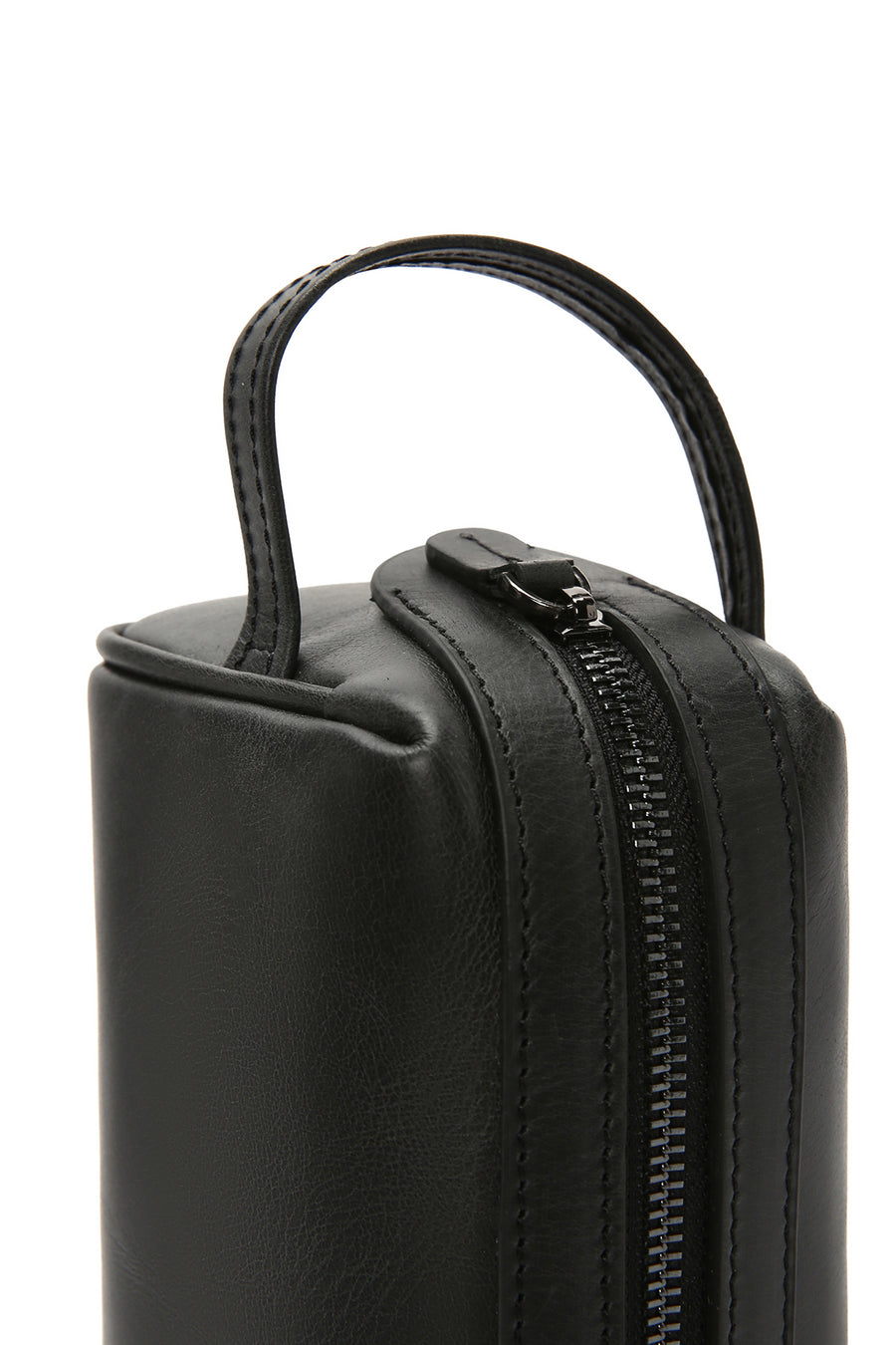 Men's Black Leather Handbag
