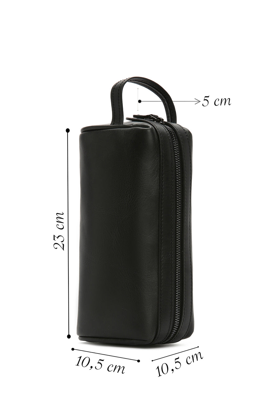 Men's Black Leather Handbag