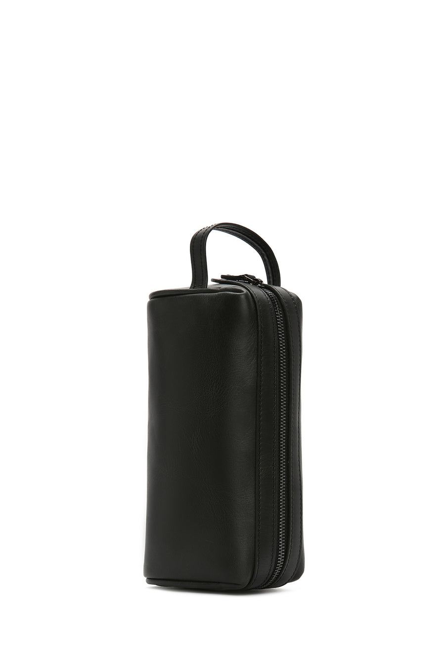 Men's Black Leather Handbag