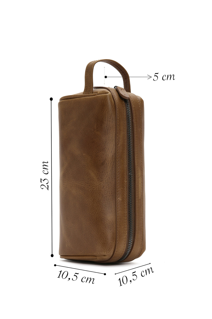 Men's Tan Leather Handbag