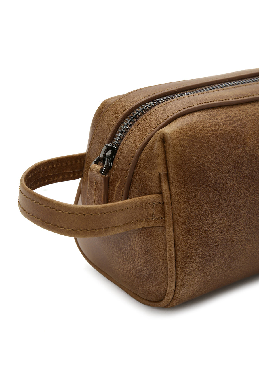 Men's Tan Leather Handbag