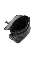 Men's Black Braided Messenger Bag | Derimod