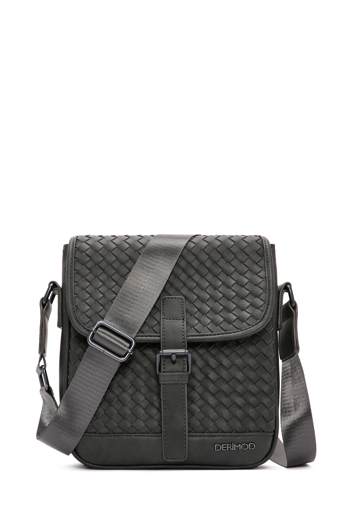 Men's Gray Woven Messenger Bag 23WBD310629 | Derimod