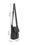 Men's Gray Woven Messenger Bag | Derimod