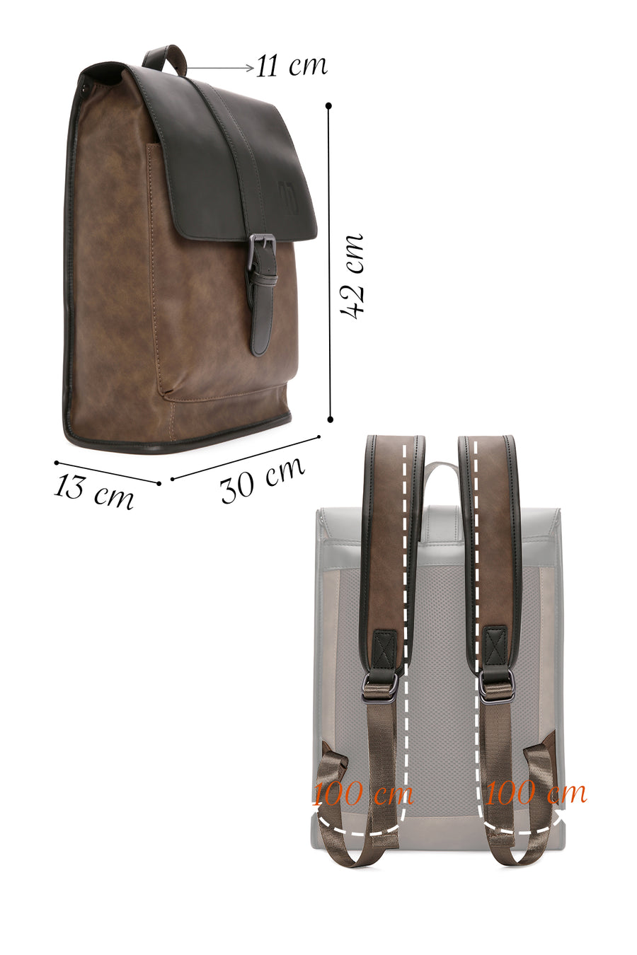 Men's Brown Backpack