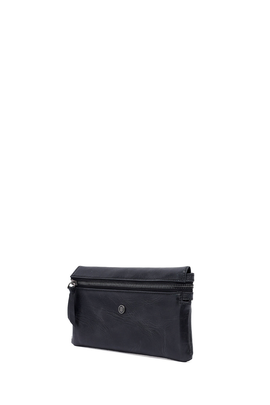Men's Black Leather Mini Handbag