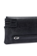 Erkek Siyah Deri Mini El Çantası | Derimod