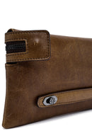 Erkek Kahverengi Deri Mini El Çantası | Derimod