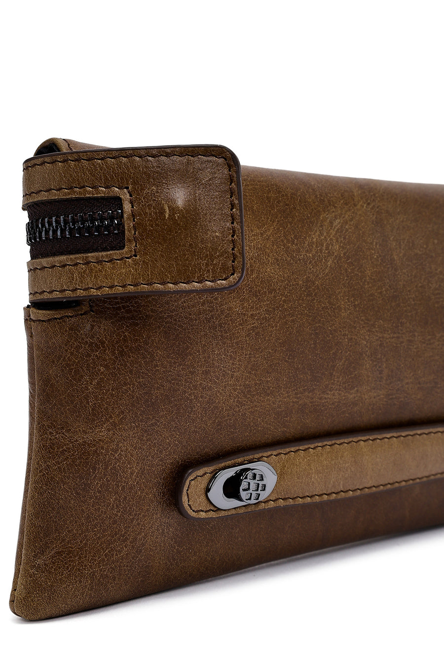 
Men's Brown Leather Mini Handbag
