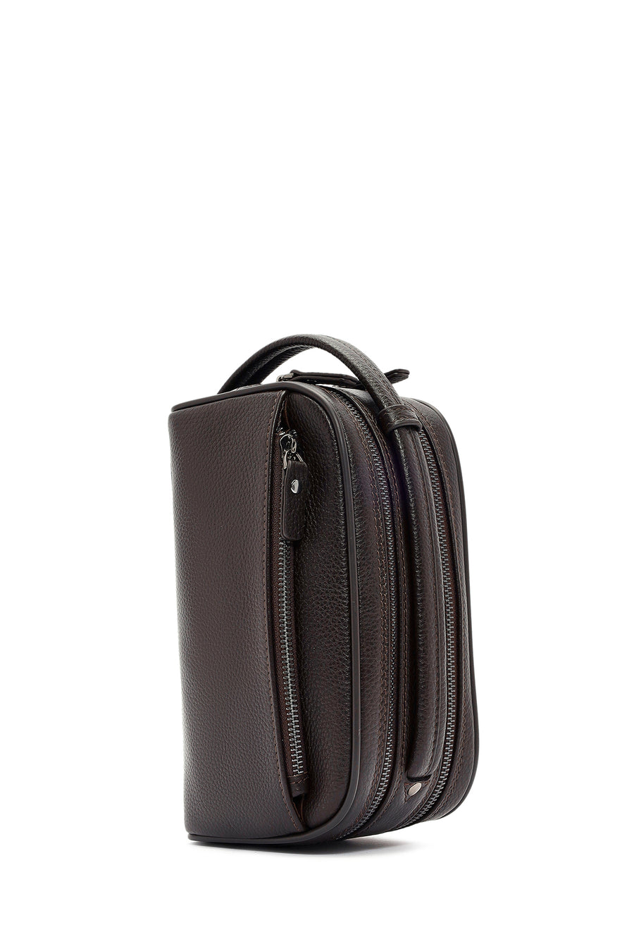 Men's Brown Leather Handbag
