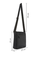 Men's Black Leather Crossbody Bag | Derimod