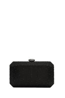 Women's Black Long Strap Stone Clutch Bag | Derimod