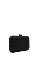Women's Black Long Strap Stone Clutch Bag | Derimod