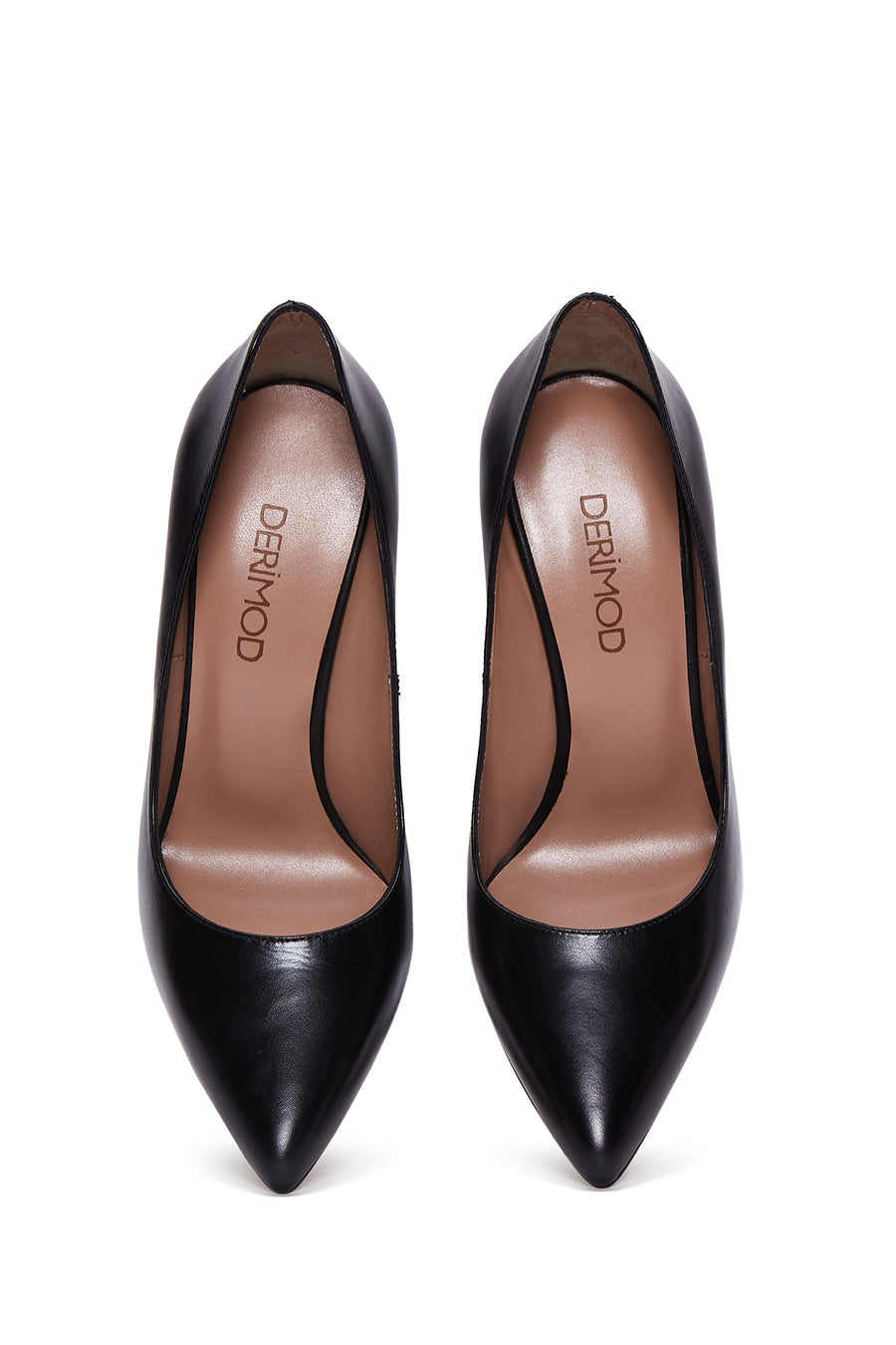 Kadın Siyah Deri Stiletto